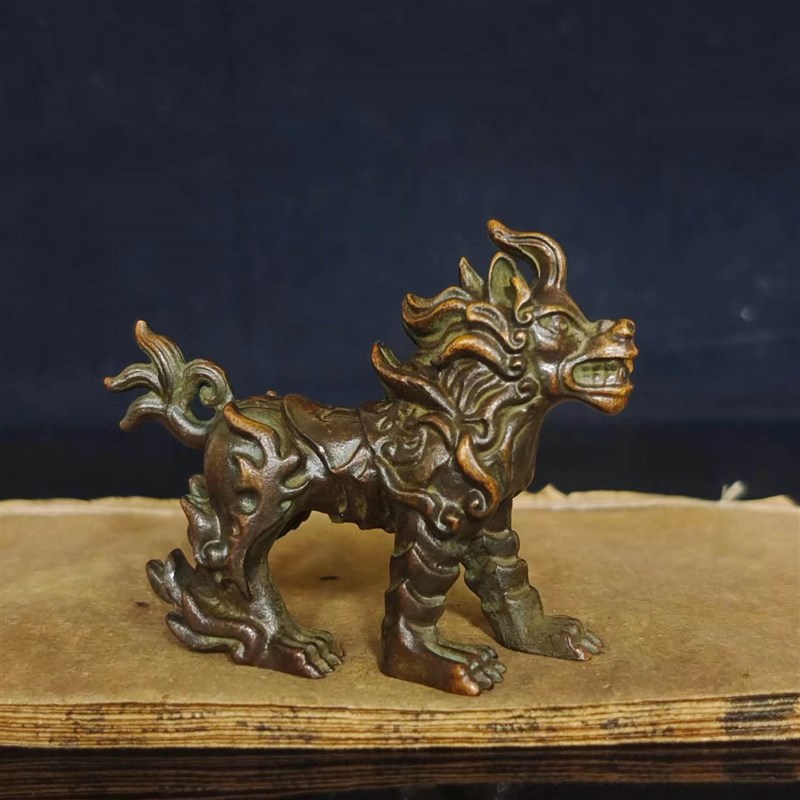纯铜龙之九子狴犴赑屃螭吻蚣蝮椒图蒲牢狻猊饕餮睚眦客厅装饰摆件