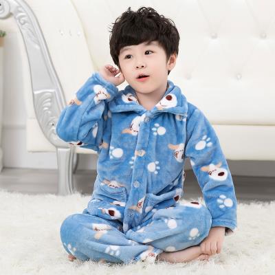保暖女童法兰绒家居服套装 儿童睡衣冬季 中大童韩版 2018童装 加厚款