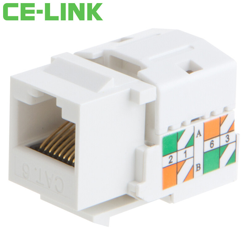 好货。CE-LINK 1719 CAT6网线直通头工程级 网络模块六类千兆RJ45