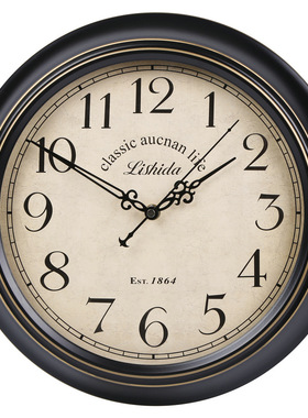 Village Living Room Mute Wall Clock European Antique Clock