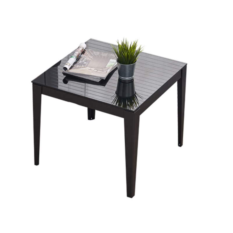 现代简约时尚办公茶几办公室不锈钢钢化玻璃茶几单层钢化玻璃茶几