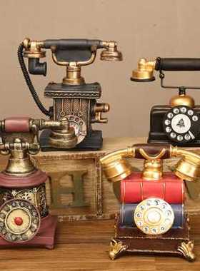 复古老式电话机模型小摆件80年代怀旧物件家居装饰品拍照民国道具