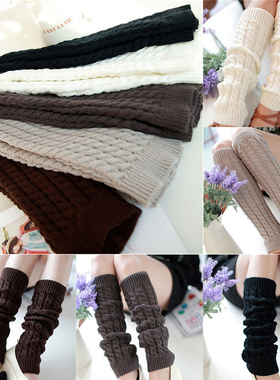 Fashion Gaiters Boot Cuffs Woman Thigh High Warm Knit Knitte