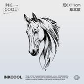 INKCOOL 骏马纹身贴马年款 刺青防水持久男女植物草本纹身贴IK102