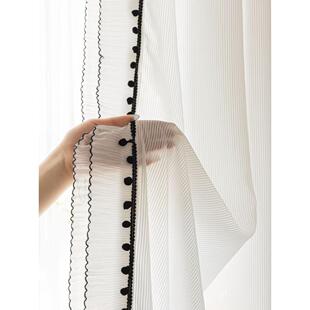 窗帘纱帘遮阳防晒竖百叶纱阻隔紫外线客厅阳台透光不透人镜面纱窗