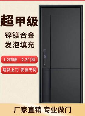a级防盗门发泡填充入口门入口门单门婆婆门智能指纹锁家庭安全门