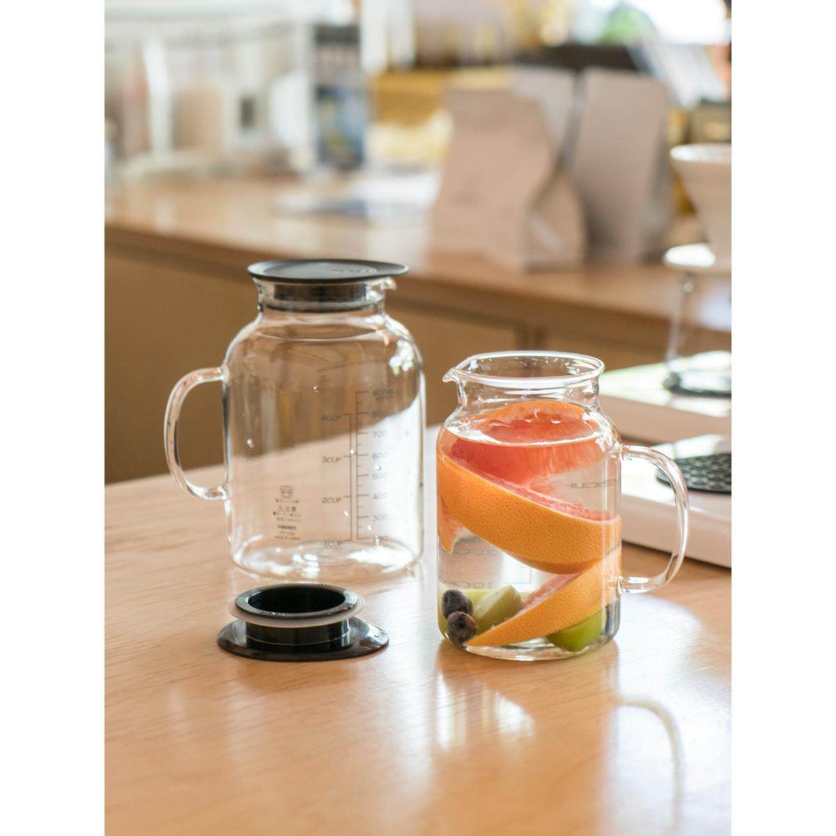 密封冷泡壶hario冷水壶进口凉水壶玻璃耐高温玻璃壶家用小号日式