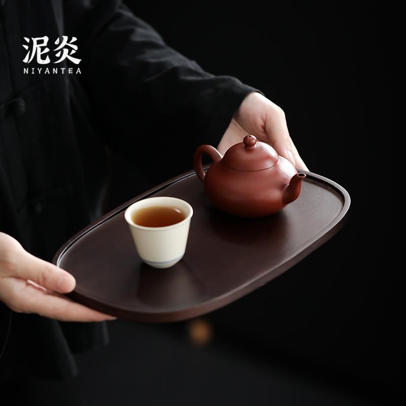 重竹日式干泡茶盘家用餐厅简约长方茶具小托盘功夫茶具茶海干泡台