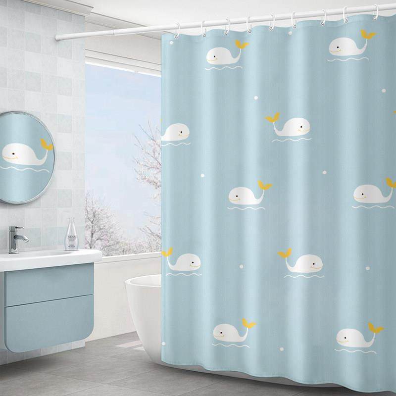 浴室防水布套装化妆室窗帘浴室隔断窗免打孔卡通挂帘子防霉浴帘,家庭/个人清洁工具,浴帘,淘宝优惠券,粉丝福利购,淘宝优惠卷