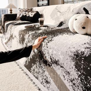 日式 通用防猫抓沙发套罩全包沙发盖布巾 2025新款 雪尼尔沙发巾四季