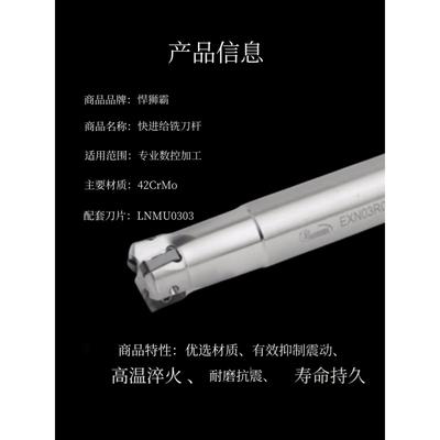 海石霸快进铣刀杆Exn03R017M16.0-02小口径立铣加工中心双面开口