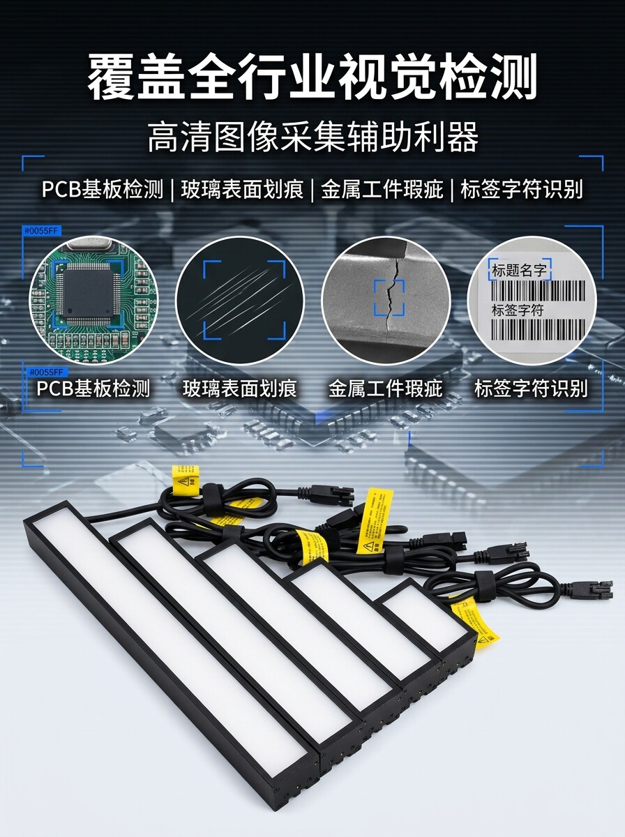 机器视觉光源LED检查灯工业质检灯条形光源检测设备工业相机光源