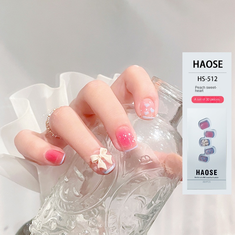 30Pcs/Set Wearing Ballerina Press On Nail Patch  Removable C