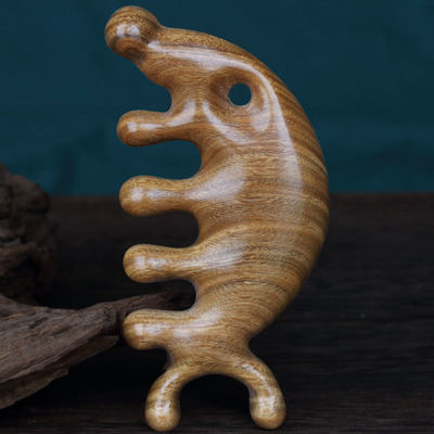 好货Sandalwood Massage Comb Head Meridian Scalp Comb Face Ey