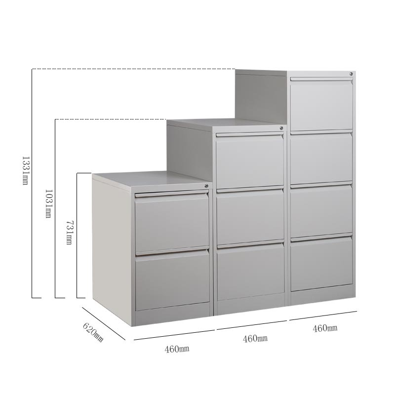 挂劳柜文件柜 办公室铁皮档案资料矮柜 钢制小型抽屉收纳盒式FC卡