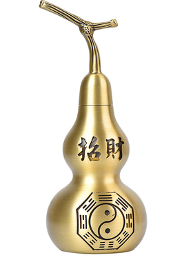 好货厨房在西北化解避火龙瓶西北角厨房八卦开口黄铜葫芦开盖空心