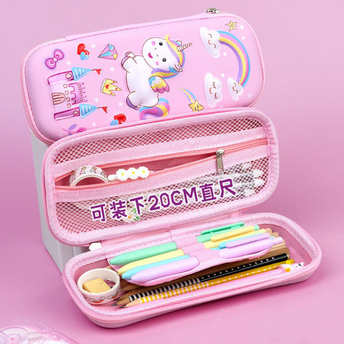 好货3D Stereo Animal Pencil Case Plastic Stationery Box Scho