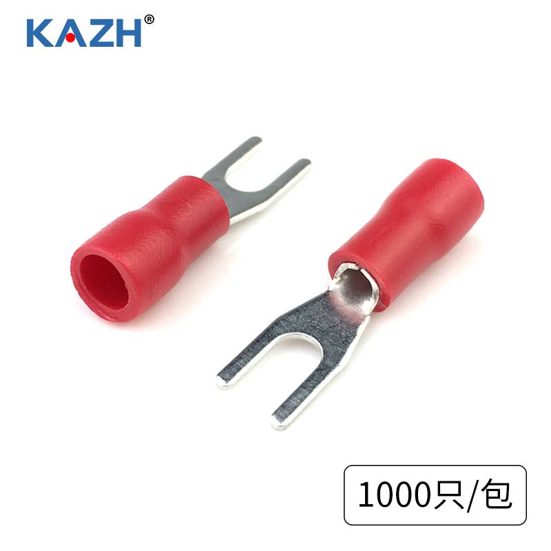 SV叉型接线端子电线连接器快速接头U形预绝缘冷压铜线鼻子/压线钳