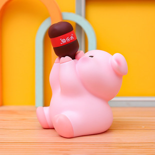 厂家肥宅快乐水小猪柴犬可乐吨吨吨存钱罐存钱筒搪胶工艺礼品摆饰