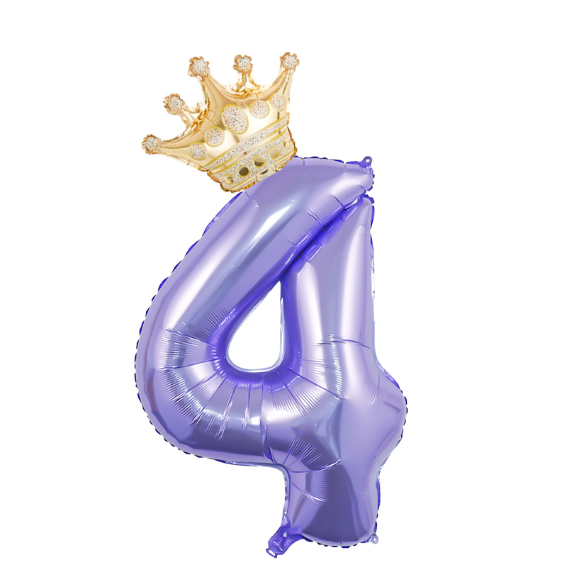 32inch Purple Number Balloon 0 1 2 3 4 5 6 7 8 9 Number Ball