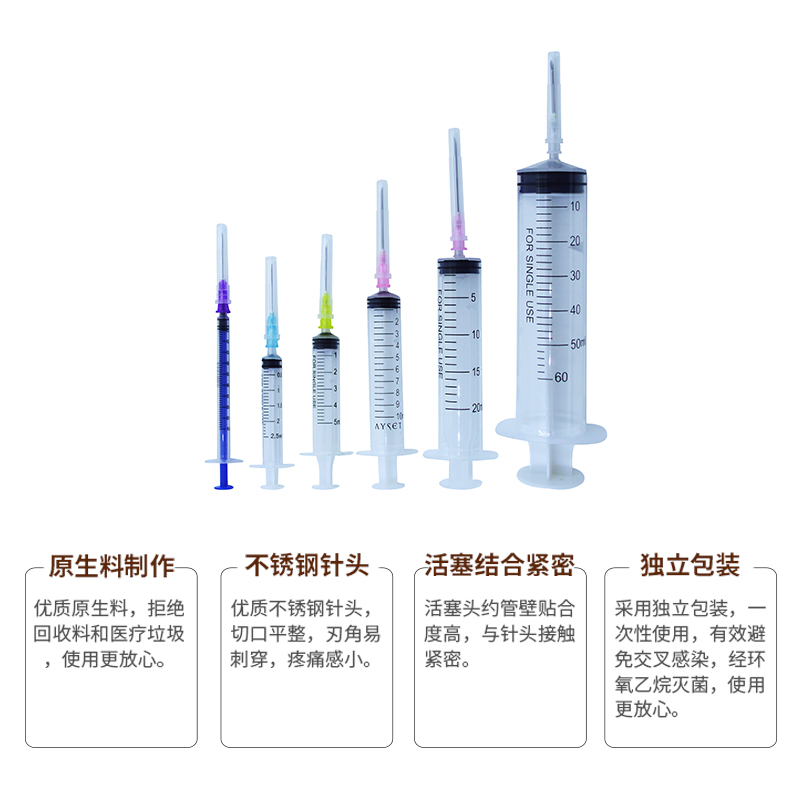 猪用注射药器兽用一次性塑料注射推进器注器针管5ml10注射剂针筒