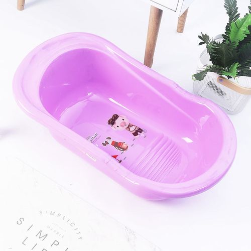 2023婴儿洗澡盆浴盆宝宝可坐躺幼儿加厚大号浴桶小孩家用新生儿童