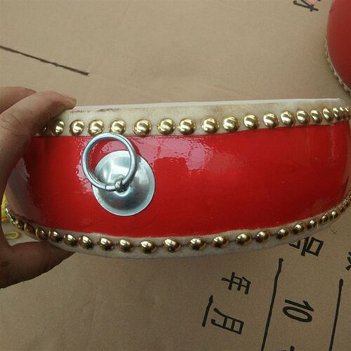 极速10寸扁鼓33cm 12寸40cm 6寸扁鼓 红鼓 手鼓佛俱法器乐器水牛