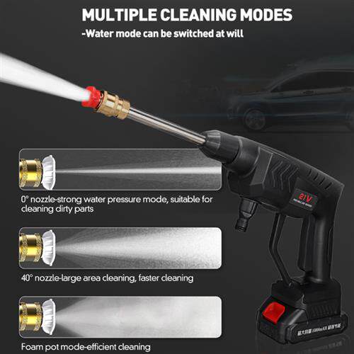 好货1500W 15000mAh 60Bar Wireless High Pressure Cleaner Car