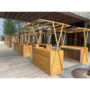 户外折叠展示架集市摊位架移动夜市活动木花车布艺创意箱体小吃车