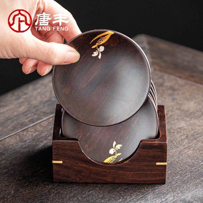 唐丰黑檀木实木茶杯垫隔热垫高端茶托杯垫茶道功夫茶杯垫茶杯托盘,餐饮具,茶道/零配,淘宝优惠券,粉丝福利购,淘宝优惠卷