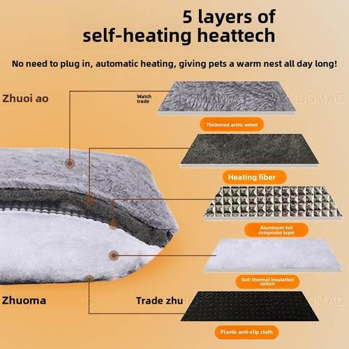 宠物电热毯不插电加热垫猫和狗专用恒温加热器猫窝狗窝加热技术在