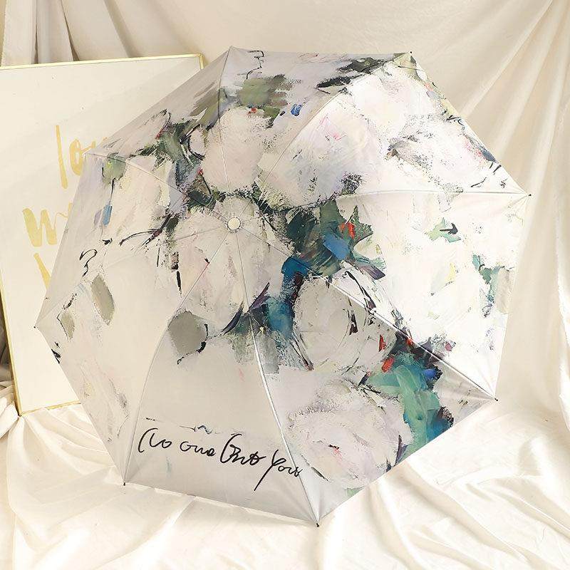 双层加厚三折伞手动抗大风玫瑰黑胶防晒防紫外线女晴雨两用太阳伞,居家日用,伞,淘宝优惠券,粉丝福利购,淘宝优惠卷