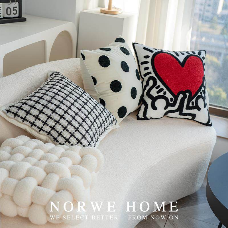 NORWE抱枕侘寂风简约北欧枕套客厅沙发靠枕背榻榻米坐垫床头靠垫