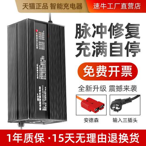 24v15a洗地机扫地车智能充电器12v36伏48v电动堆高机充电机手推式