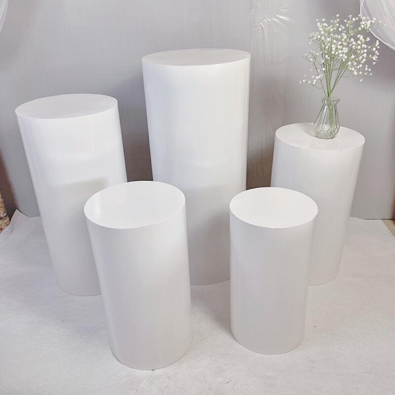 新的婚礼甜品桌圆柱状道具婚礼迎宾区蛋糕桌展示架生日派对圆柱状