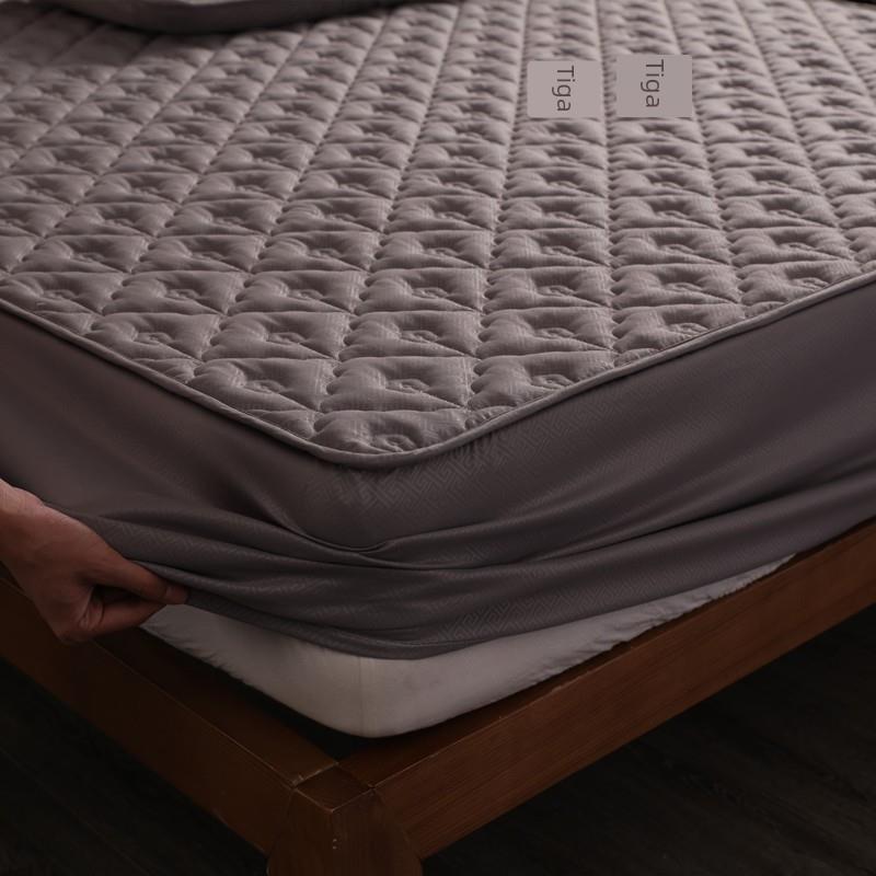 床笠纯棉单件席梦思床垫保护罩薄棕垫套全棉加厚夹棉防尘床罩防滑