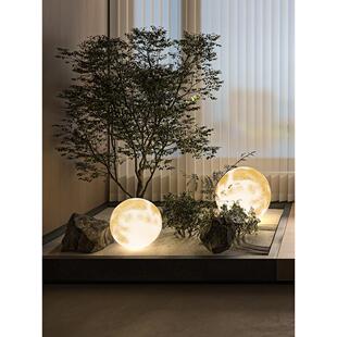 月亮景观绿化植物气氛灯太阳能户外草坪装饰布局花园庭院流行月亮