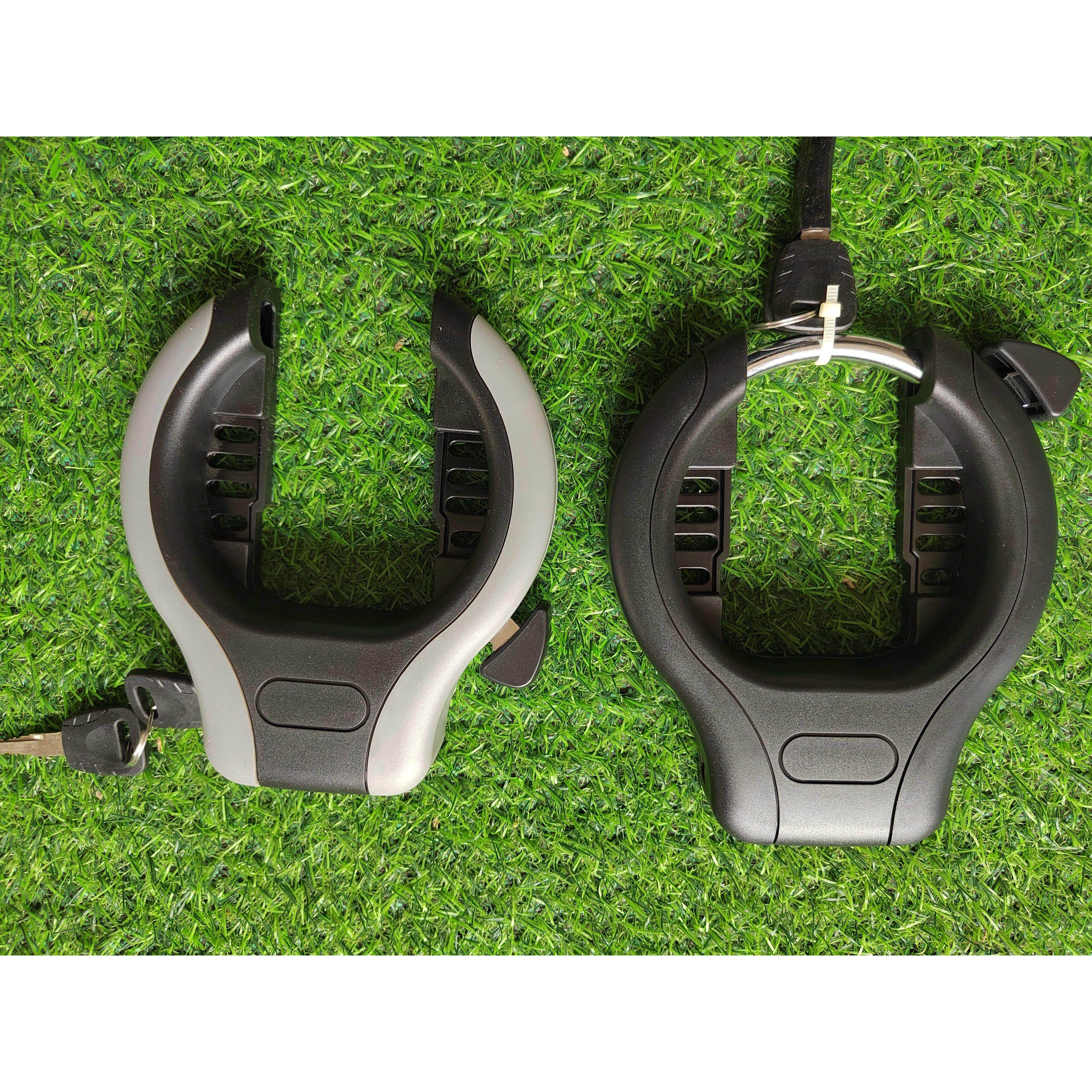 通用自行车车锁马蹄锁固定式防盗锁蟹钳锁荷兰款马蹄锁中立锁具