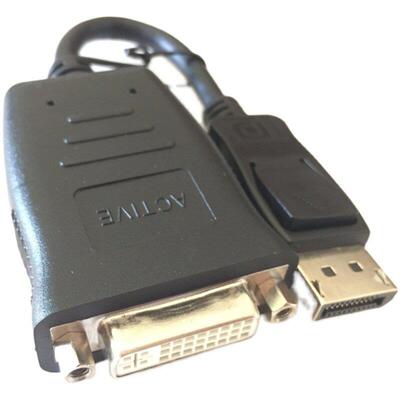 DP转DVI母主动式转接头miniDP转HDMI线4K丽台多屏高清电脑转换器