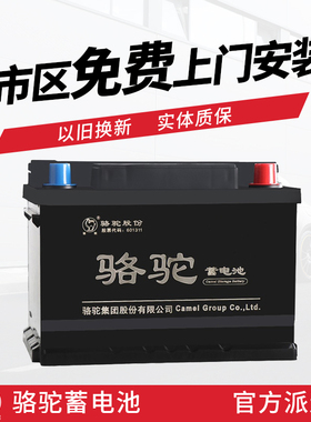 骆驼汽车电瓶适配五菱宝骏长安雪佛兰比亚迪大众朗逸等12V蓄电池