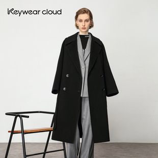 Keywearcloud奇威冬季 百搭毛 时尚 绵羊毛大衣长袖