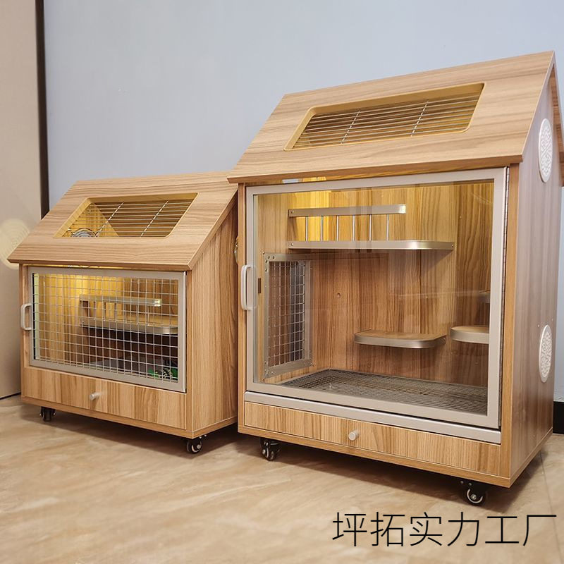 龙猫专用笼子松鼠花枝鼠实木生态板别墅柜笼宠物柜笼蜜袋鼯窝泽望