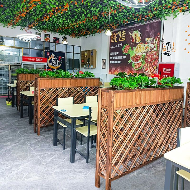 防腐木户外花箱隔断围栏