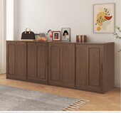 大促实木推拉门衣柜棉被柜收纳柜阳台储物柜大容量衣柜被子