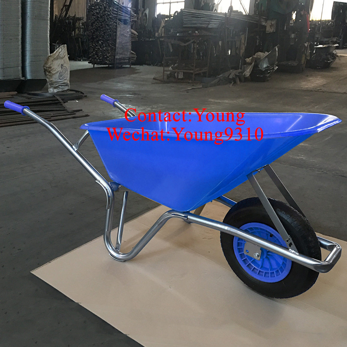 WB6414T工具车农用搬运车独轮手推车铁车山路建筑工地板车翻斗车