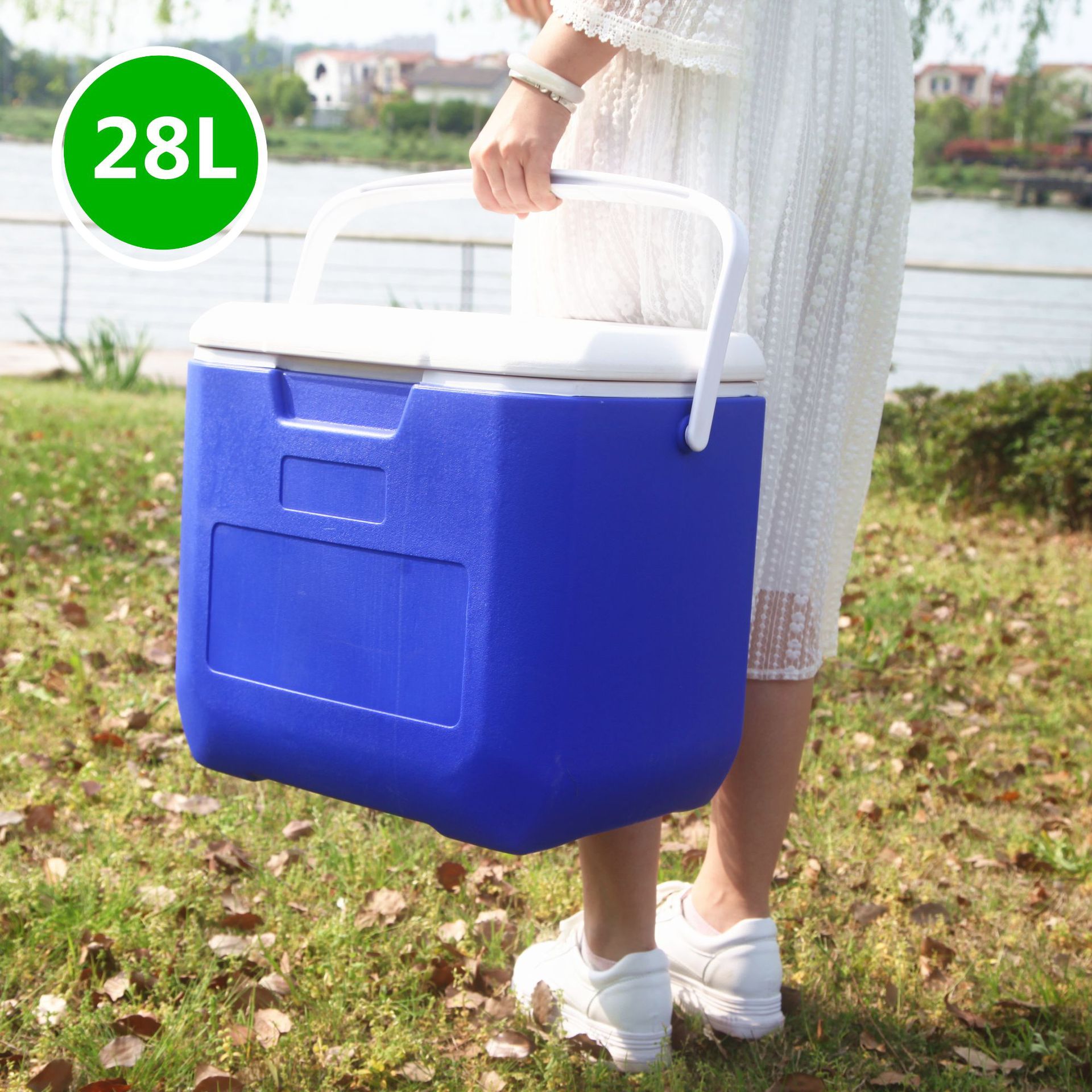 【澳达酷冷】PU精品28L保温箱冷藏箱 便携式手提户外家用车载保鲜
