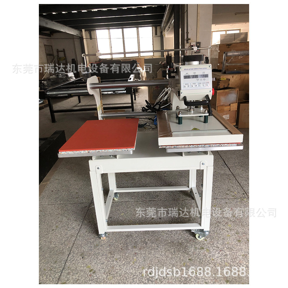 热转印气动双工位烫画机40*60套成衣服装T桖裁片高压烫图印花机