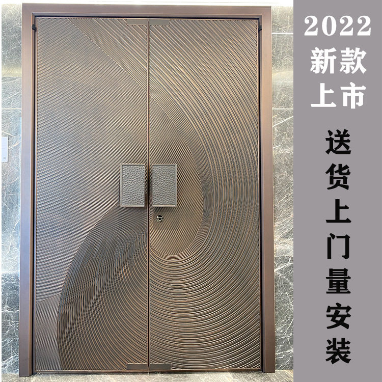 实力工厂城市小非标铸铝别墅门双面6个厚入户门极窄边甲级防盗门