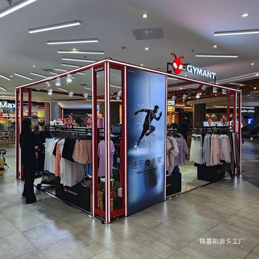 商场快闪店发光桁架铝合金落地式广告活动促销特卖场展架设计安装