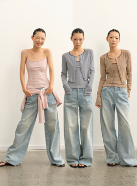 LINY LIBERTY 25AW 复古设计感格纹吊带背心女针织开衫外套套装